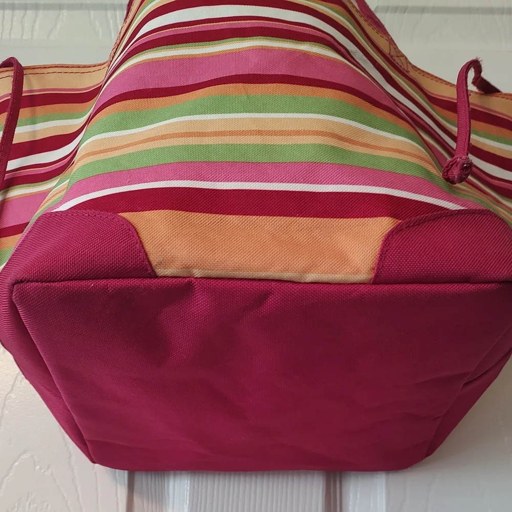 Colorful Striped Tote Bag